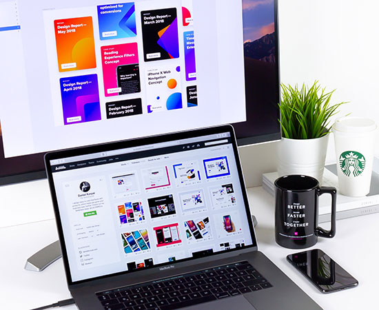 POS terminals installed in a supermarket
